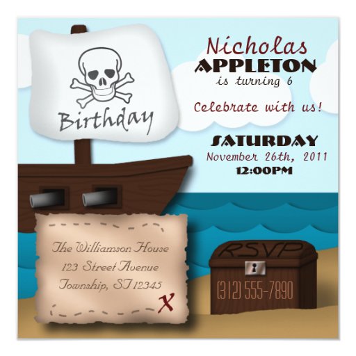 Treasure Chest Invitations 6