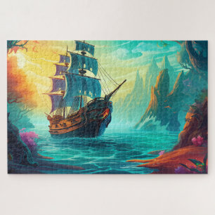 🌅Pirate Ship Treasure Hunt  Jigsaw Puzzle