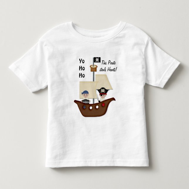 Pirate Ship Treasure Kids Toddler T-shirt (Front)