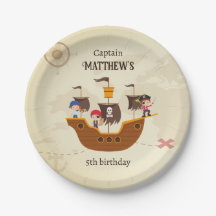 Pirate Ship Treasure Map Kid's Birthday Party