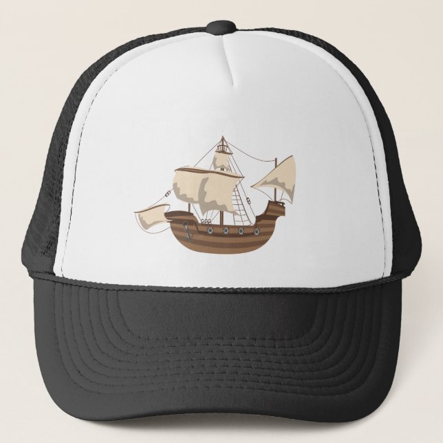 Pirate Ship Trucker Hat (Front)