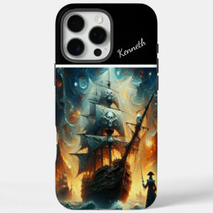 Pirate Ship Under Starry Skies iPhone 16 Pro Max Case