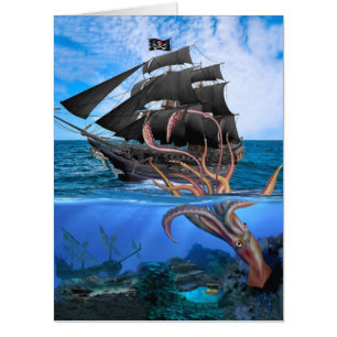 Pirate Ship vs The Giant Squid Card