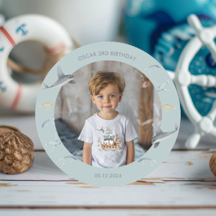 Pirate Ship with Animals Kids Party Classic Round Sticker