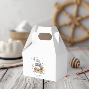 Pirate Ship with Animals Kids Party Favor Boxes