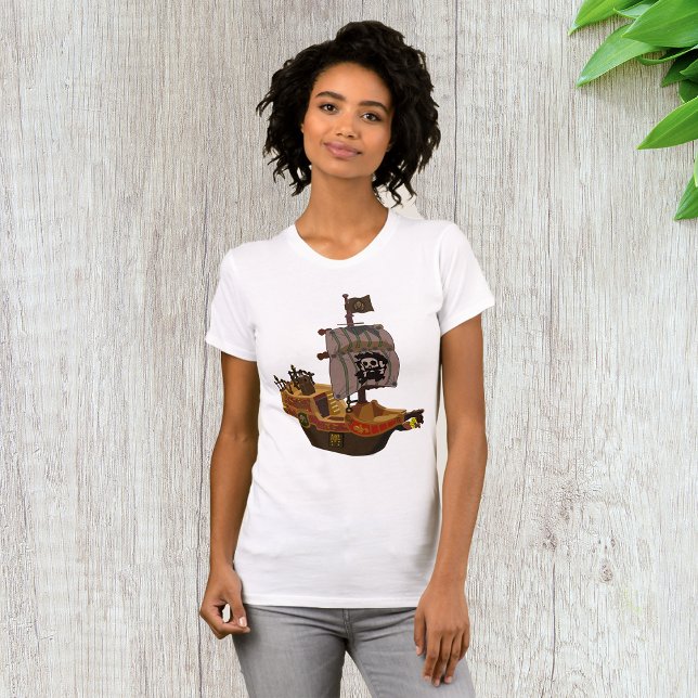 Pirate Ship with Skull Flag T-Shirt (Creator Uploaded)