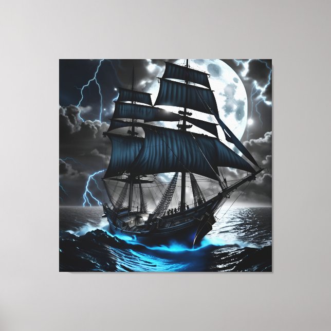 pirate ship wrapped canvas (Front)