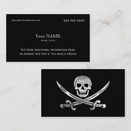 Pirate Silver Business Card Template