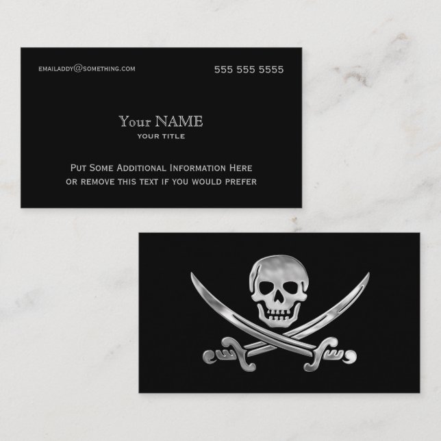 Pirate Silver Business Card (Front/Back)