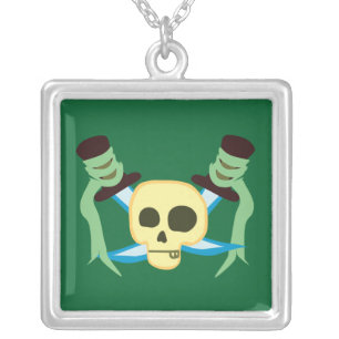 Pirate Silver Plated Necklace