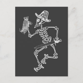 Pirate Skeleton Map t Postcard