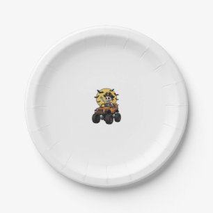 Pirate Skeleton Monster Truck Halloween Design_1 Paper Plates