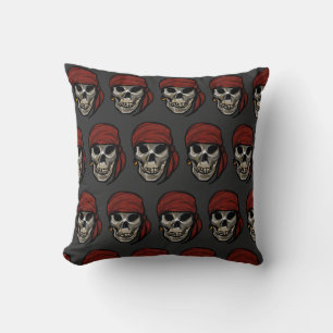 PIRATE SKELETONS THROW PILLOW