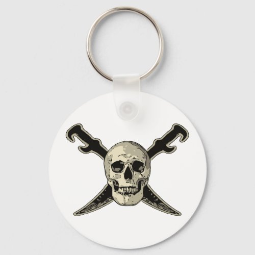 Pirate Skull _ 225 Basic Button Keychainï Keychain