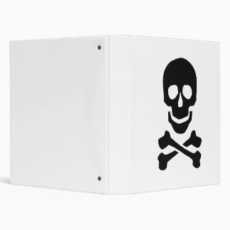 Pirate skull 3 ring binder
