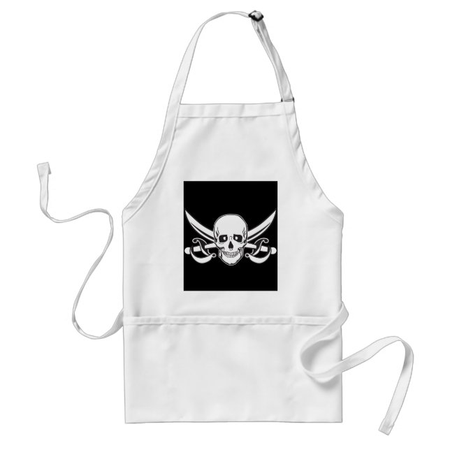 Pirate Skull Adult Apron (Front)