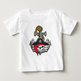 Pirate Skull Anchor Baby T-Shirt