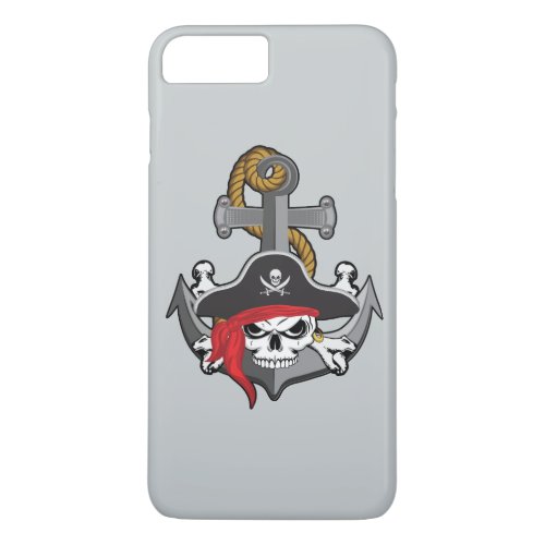 Pirate Skull Anchor iPhone 8 Plus7 Plus Case