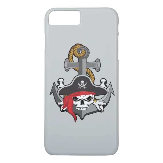Pirate Skull Anchor Case-Mate iPhone Case (Back)