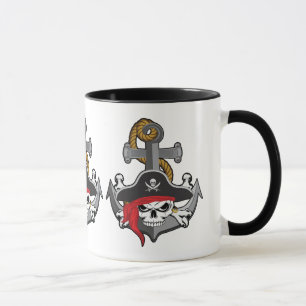 Pirate Skull Anchor Mug