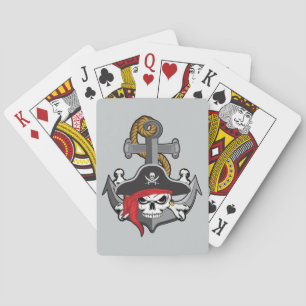 Pirate Skull Anchor Poker Cards