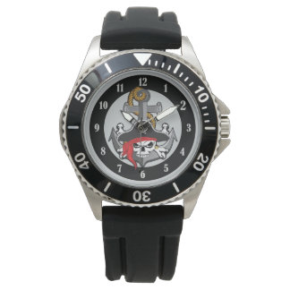 Pirate Skull Anchor Watch