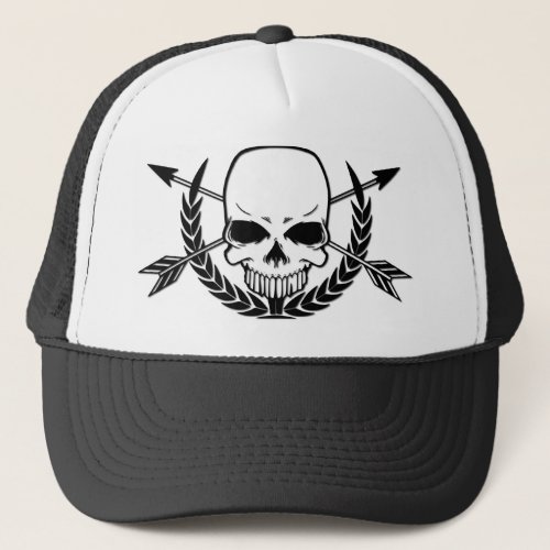 Pirate Skull and Arrow Crossbones Trucker Hat