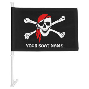 Pirate Skull and Bones Custom Boat Car Flag