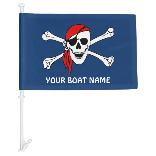Pirate Skull and Bones Custom Color Boat Car Flag