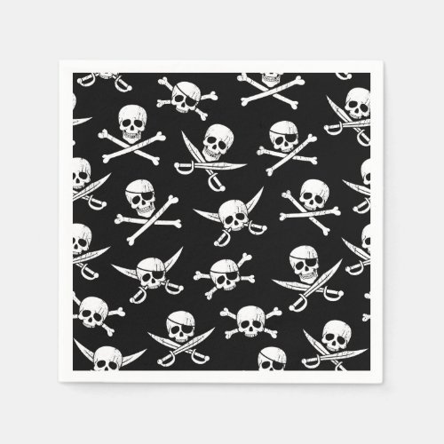 Pirate Skull and Bones Napkins