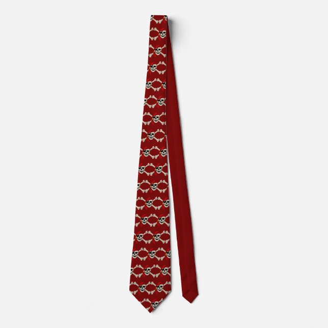 Pirate Skull and Bones Neck Tie (Front)
