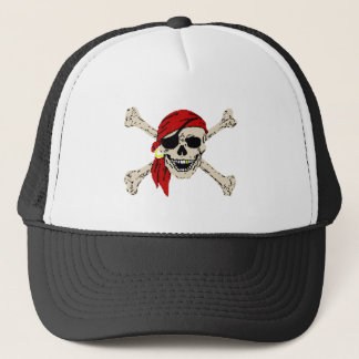 Pirate Skull and Bones Trucker Hat