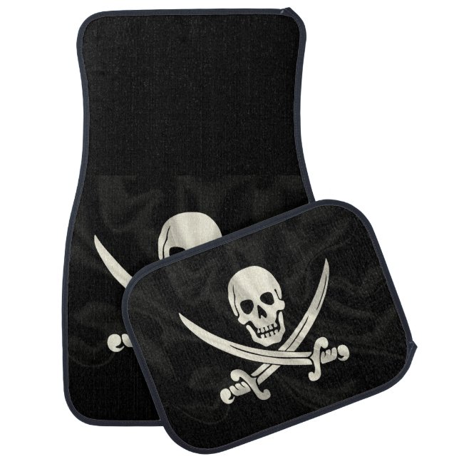 Pirate Skull and cross swords car mats (Set)