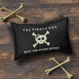 Pirate Skull and Crossbones Black Funny Dog Bed