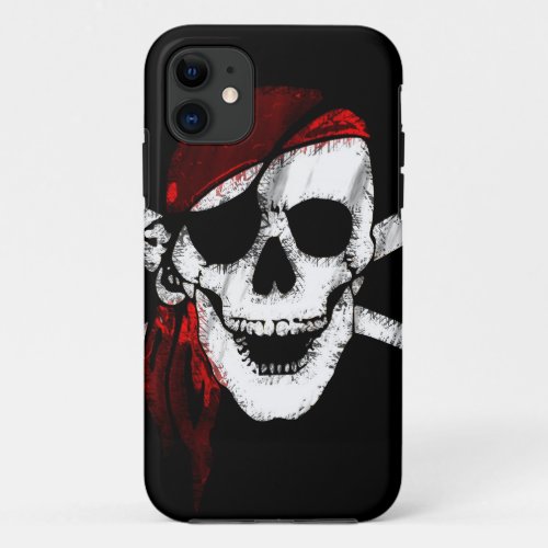 Pirate Skull and Crossbones iPhone 11 Case