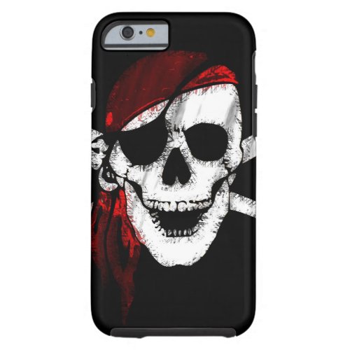 Pirate Skull and Crossbones Tough iPhone 6 Case