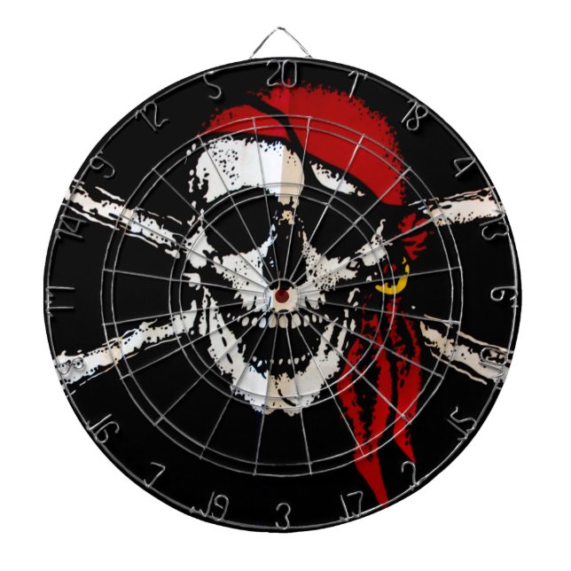 Pirate Skull And Crossbones Dartboard (Front)