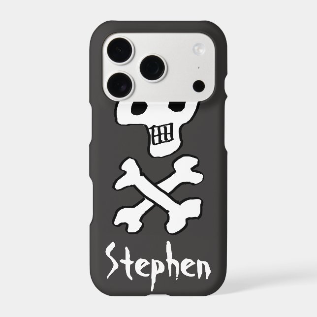 Pirate Skull and Crossbones Design Iphone Case (Back)