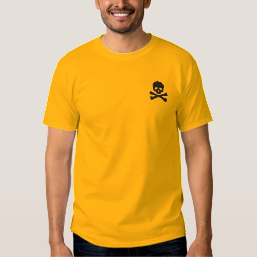 Pirate Skull and Crossbones Embroidered T_Shirt