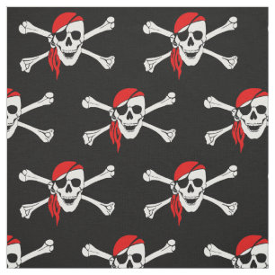 Pirate skull and crossbones fabric