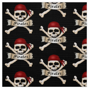 Pirate Skull and Crossbones Fabric