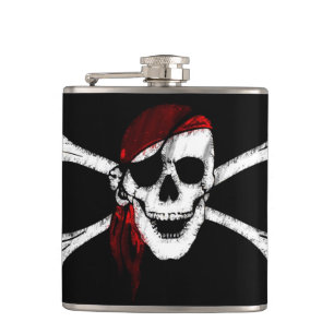 Pirate Skull and Crossbones Flask