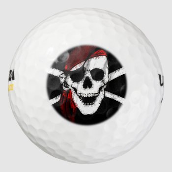 Pirate Skull And Crossbones Golf Balls by OnlineGifts at Zazzle