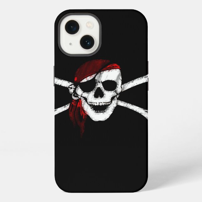 Pirate Skull and Crossbones Iphone Case (Back)