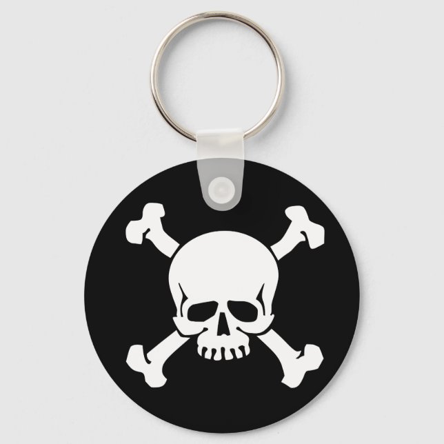 Pirate Skull and Crossbones Keychain (Front)