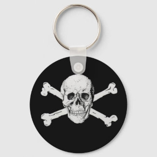 Pirate Skull and Crossbones Keychain