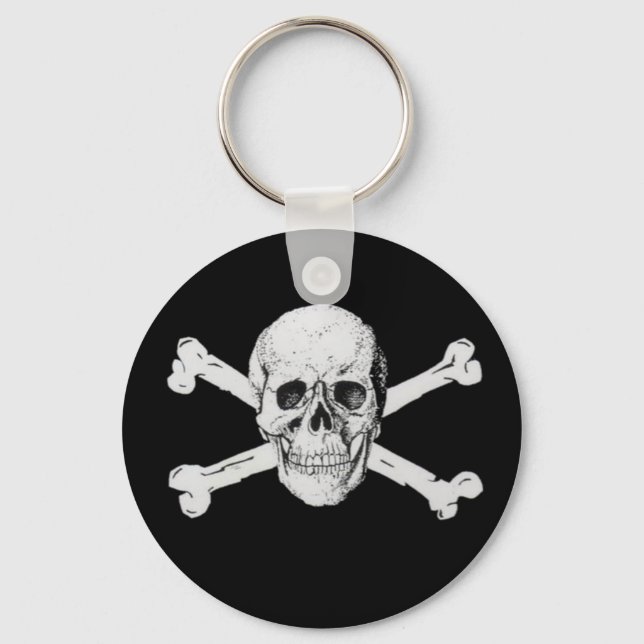Pirate Skull and Crossbones Keychain (Front)