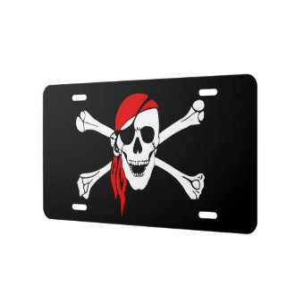 Pirate skull and crossbones license plate | Zazzle