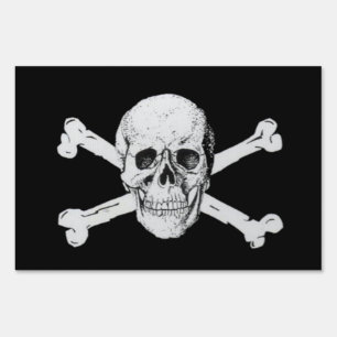 Pirate Skull and Crossbones Sign