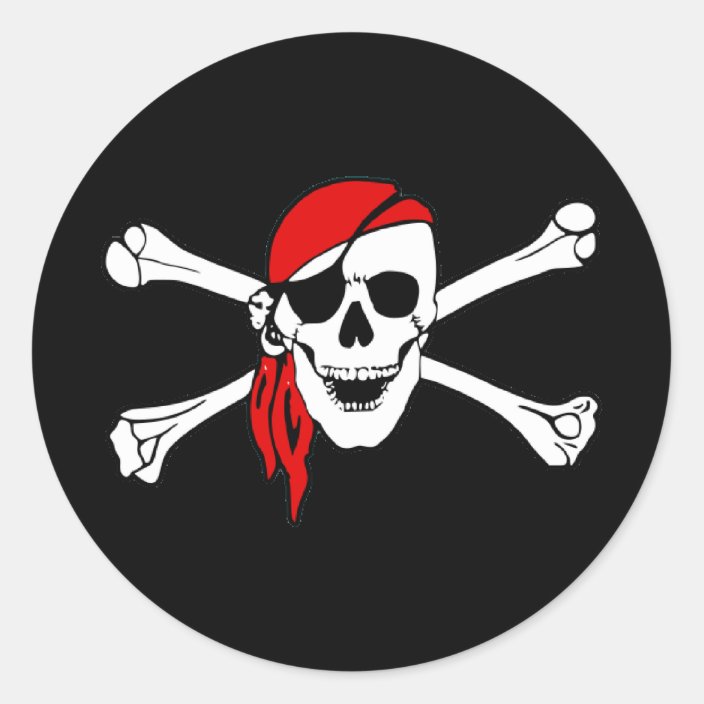 Pirate Skull And Crossbones Sticker Zazzle Com